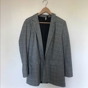 Plaid topshop blazer